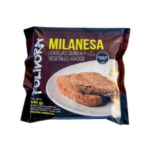 Milanesa de Lentejas, Quinoa y Vegetales Asados x 440g - Folivora