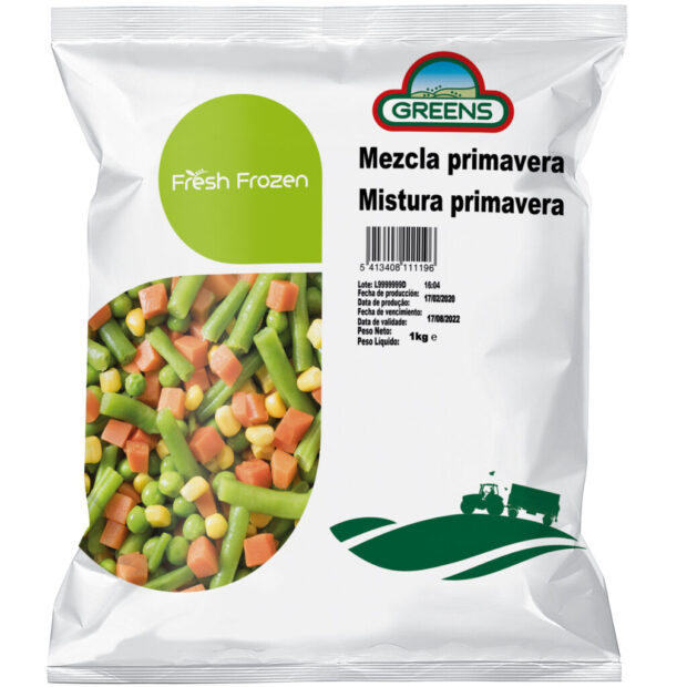 Vegetales congelados - MIX primavera 1KG - Greens
