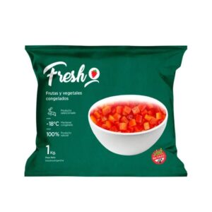 Morrón Rojo en Cubos Congelados x 1kg - Fresh