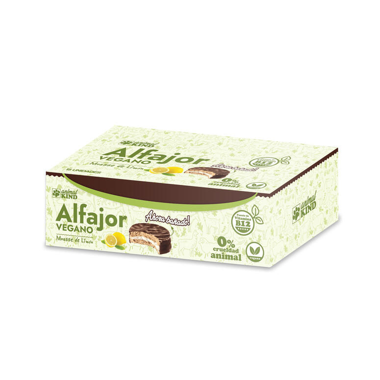 Alfajor Vegano Mousse de Limon con Cobertura x 50g - Animal Kind - Imagen 2